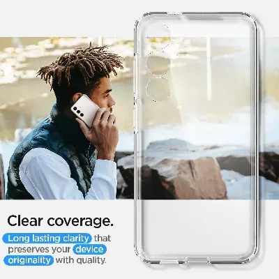 Picture of Samsung Galaxy S24 FE 5G Silicone Clear Case Soft Flexible TPU Rubber Bumper Shockproof Corners Transparent Clear Back Cover