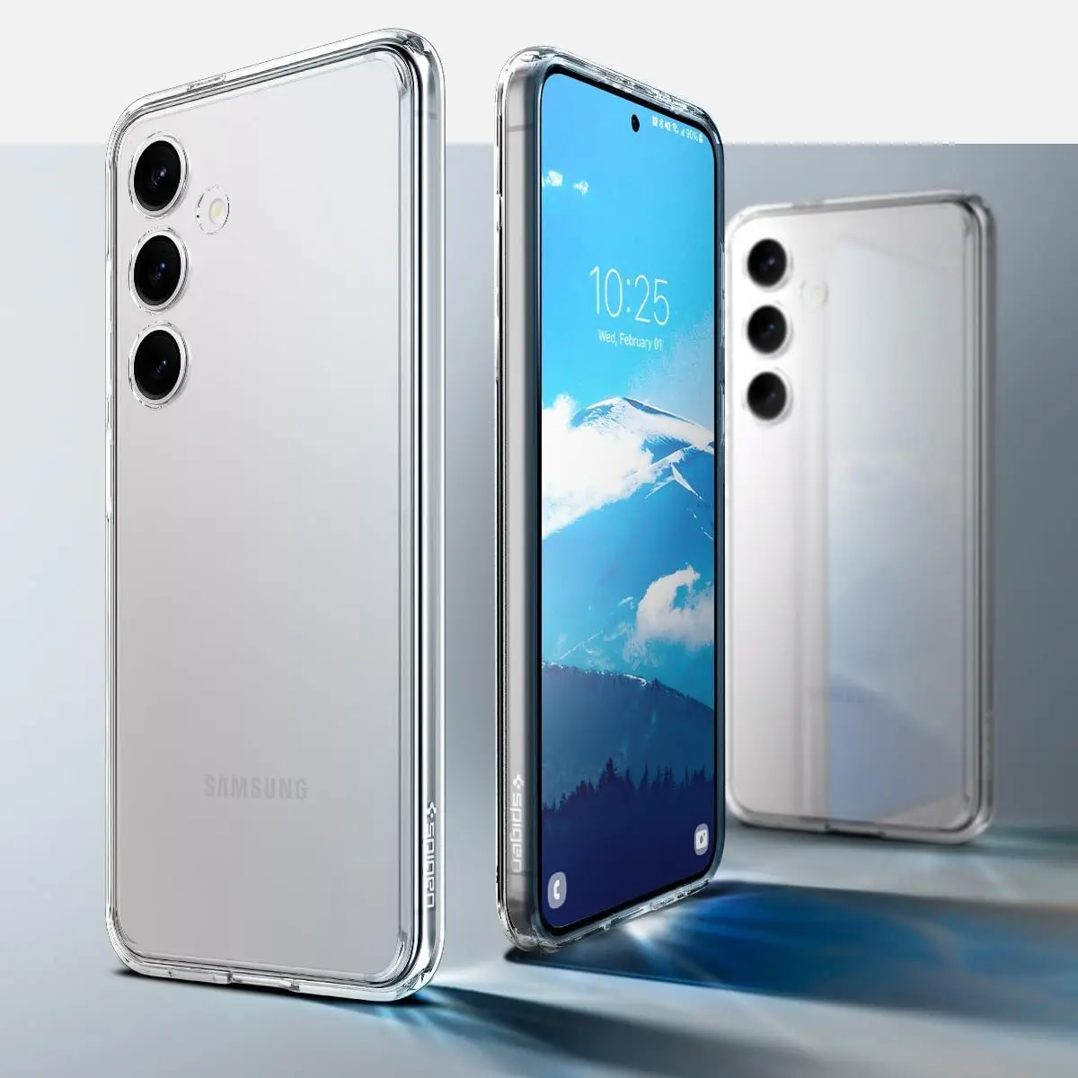 Picture of Samsung Galaxy S24 FE 5G Silicone Clear Case Soft Flexible TPU Rubber Bumper Shockproof Corners Transparent Clear Back Cover