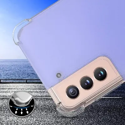 Picture of Samsung Galaxy S22+ 5G / Samsung Galaxy S22 Plus 5G Silicone Clear Case Soft Flexible TPU Rubber Bumper Shockproof Corners Transparent Clear Back Cover