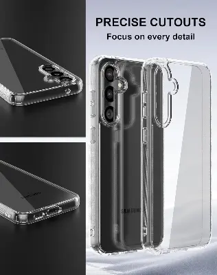Picture of Samsung Galaxy S23 FE 5G Silicone Clear Case Soft Flexible TPU Rubber Bumper Shockproof Corners Transparent Clear Back Cover