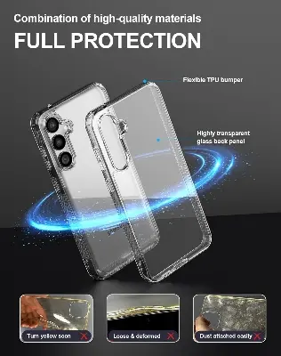 Picture of Samsung Galaxy S23 FE 5G Silicone Clear Case Soft Flexible TPU Rubber Bumper Shockproof Corners Transparent Clear Back Cover