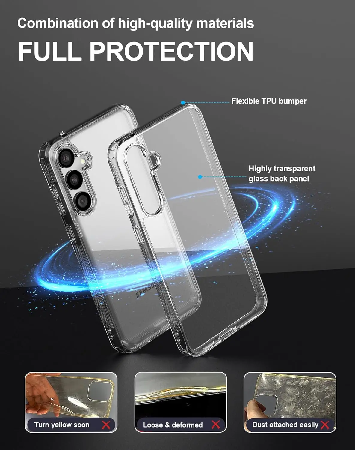 Picture of Samsung Galaxy S23 5G Silicone Clear Case Soft Flexible TPU Rubber Bumper Shockproof Corners Transparent Clear Back Cover