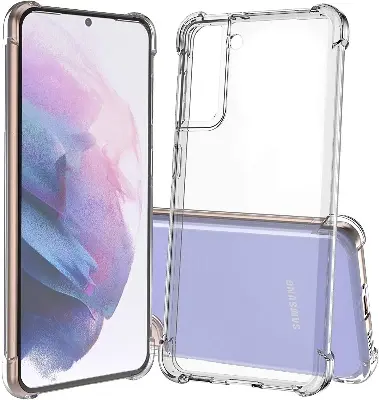 Picture of Samsung Galaxy S21 FE Silicone Clear Case Soft Flexible TPU Rubber Bumper Shockproof Corners Transparent Clear Back Cover