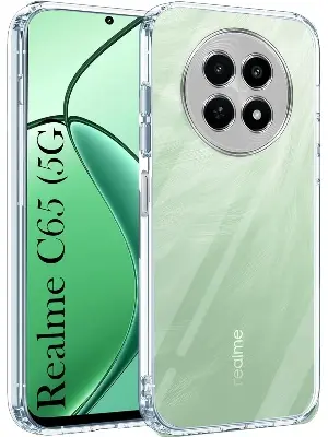 Picture of Realme C65 5G Silicone Clear Case Soft Flexible TPU Rubber Bumper Shockproof Corners Transparent Clear Back Cover