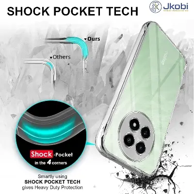 Picture of Realme C65 5G Silicone Clear Case Soft Flexible TPU Rubber Bumper Shockproof Corners Transparent Clear Back Cover