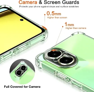 Picture of Realme C67 4G (RMX3890) Silicone Clear Case Soft Flexible TPU Rubber Bumper Shockproof Corners Transparent Clear Back Cover
