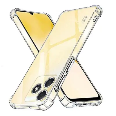 Picture of Realme C53 (RMX3760) Silicone Clear Case Soft Flexible TPU Rubber Bumper Shockproof Corners Transparent Clear Back Cover