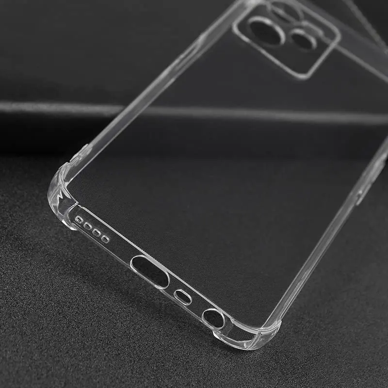 Picture of Realme C51 (RMX3830) Silicone Clear Case Soft Flexible TPU Rubber Bumper Shockproof Corners Transparent Clear Back Cover