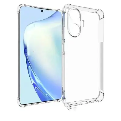 Picture of Realme C55 (RMX3710) Silicone Clear Case Soft Flexible TPU Rubber Bumper Shockproof Corners Transparent Clear Back Cover