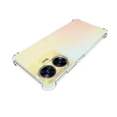 Picture of Realme C55 (RMX3710) Silicone Clear Case Soft Flexible TPU Rubber Bumper Shockproof Corners Transparent Clear Back Cover