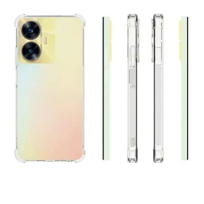 Picture of Realme C55 (RMX3710) Silicone Clear Case Soft Flexible TPU Rubber Bumper Shockproof Corners Transparent Clear Back Cover