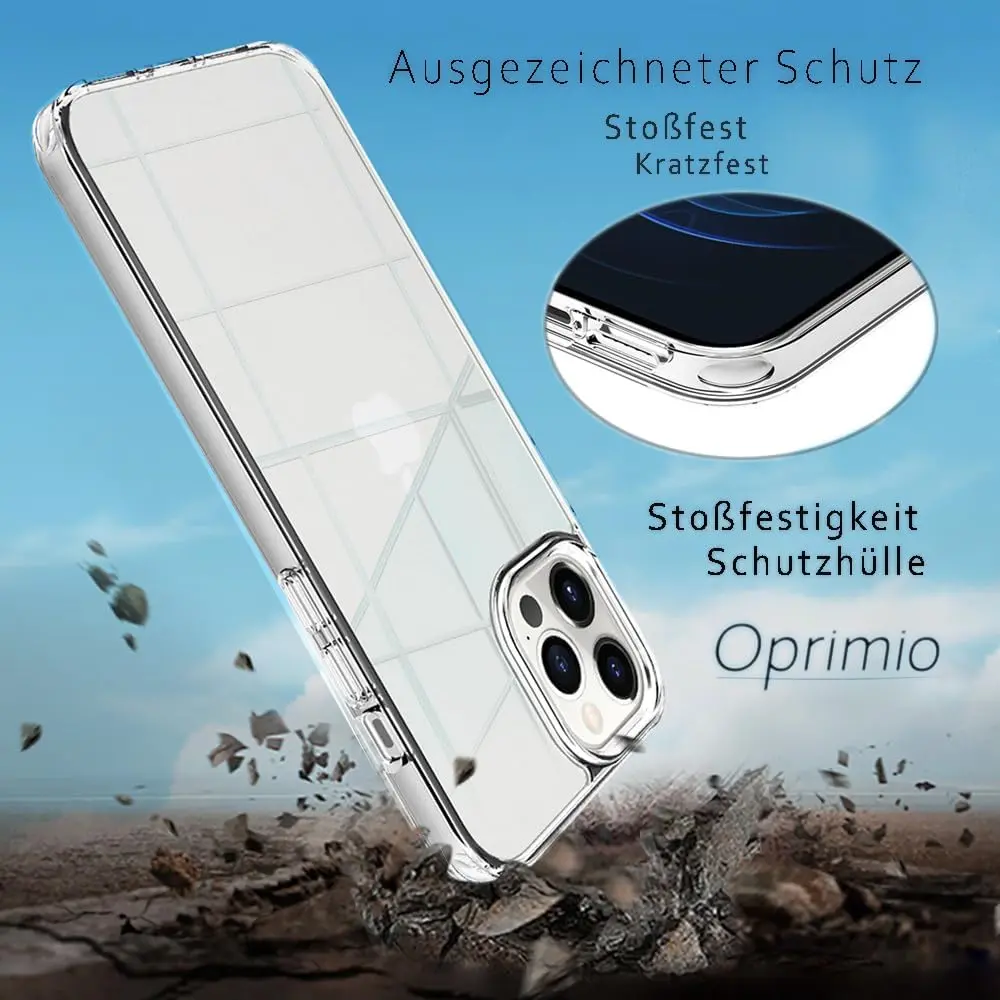 Picture of Apple iPhone 12 Pro Silicone Clear Case Soft Flexible TPU Rubber Bumper Shockproof Corners Transparent Clear Back Cover