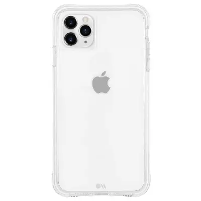 Picture of Apple iPhone 11 Pro Max Silicone Clear Case Soft Flexible TPU Rubber Bumper Shockproof Corners Transparent Clear Back Cover