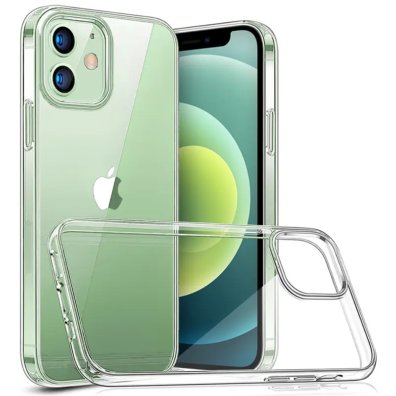 Picture of Apple iPhone 12 Mini Silicone Clear Case Soft Flexible TPU Rubber Bumper Shockproof Corners Transparent Clear Back Cover