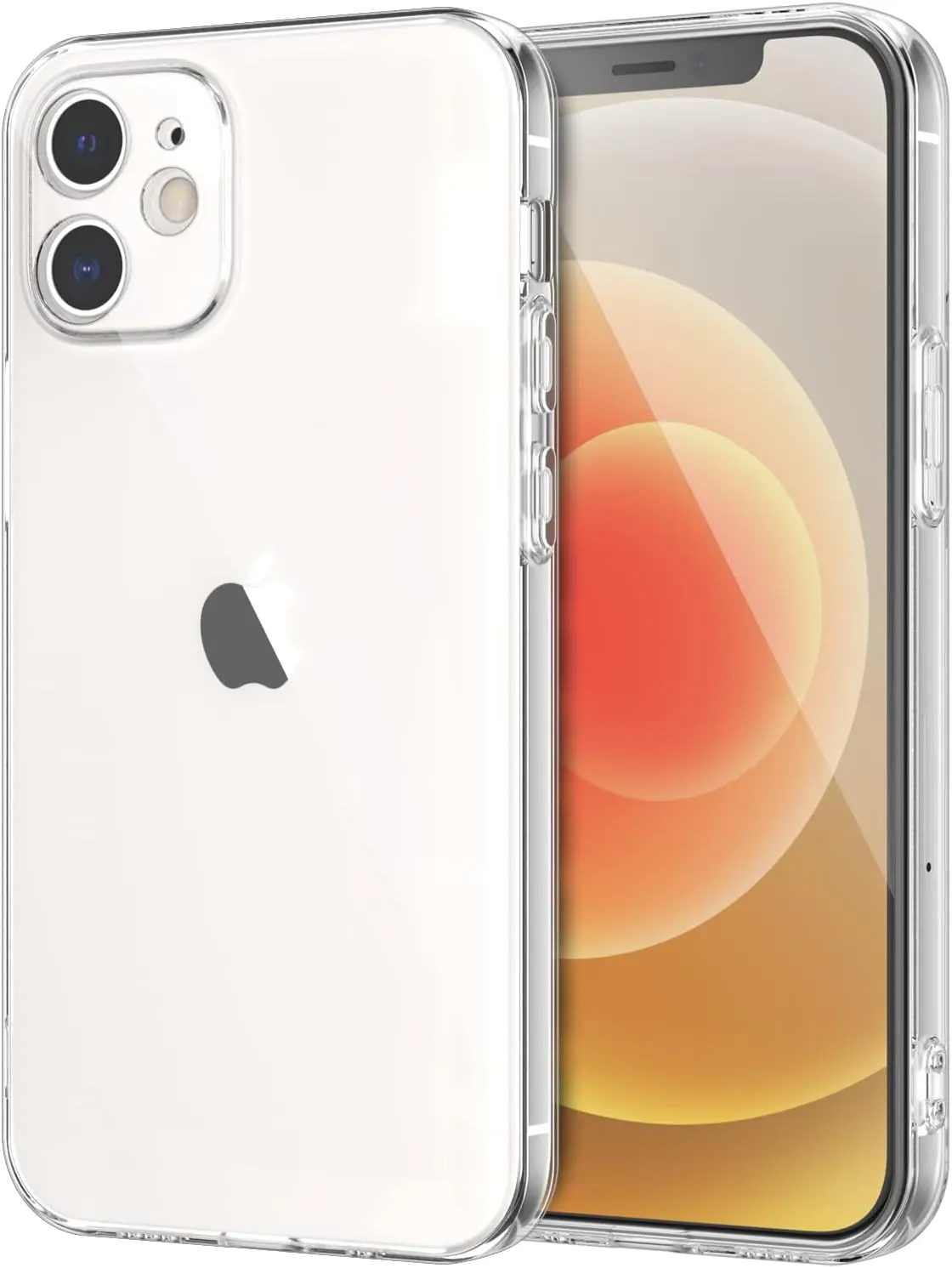 Picture of Apple iPhone 12 Mini Silicone Clear Case Soft Flexible TPU Rubber Bumper Shockproof Corners Transparent Clear Back Cover