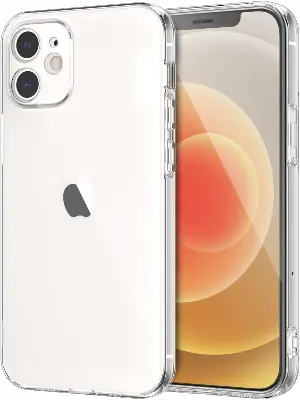 Picture of Apple iPhone 12 Mini Silicone Clear Case Soft Flexible TPU Rubber Bumper Shockproof Corners Transparent Clear Back Cover