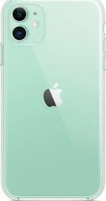 Picture of Apple iPhone 11 Silicone Clear Case Soft Flexible TPU Rubber Bumper Shockproof Corners Transparent Clear Back Cover