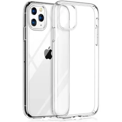 Picture of Apple iPhone 11 Pro Silicone Clear Case Soft Flexible TPU Rubber Bumper Shockproof Corners Transparent Clear Back Cover