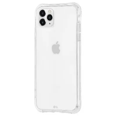 Picture of Apple iPhone 11 Pro Silicone Clear Case Soft Flexible TPU Rubber Bumper Shockproof Corners Transparent Clear Back Cover