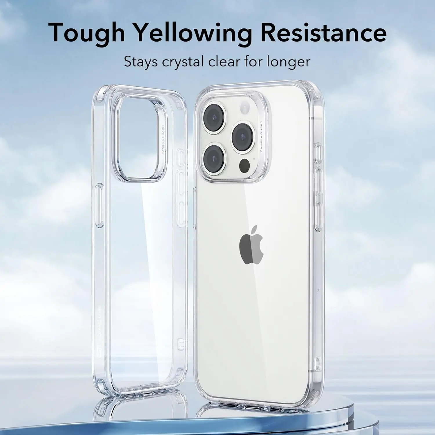 Picture of Apple iPhone 15 Pro Max Silicone Clear Case Soft Flexible TPU Rubber Bumper Shockproof Corners Transparent Clear Back Cover