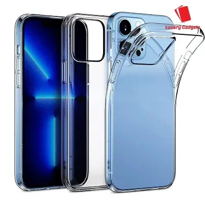 Picture of Apple iPhone 12 Silicone Clear Case Soft Flexible TPU Rubber Bumper Shockproof Corners Transparent Clear Back Cover
