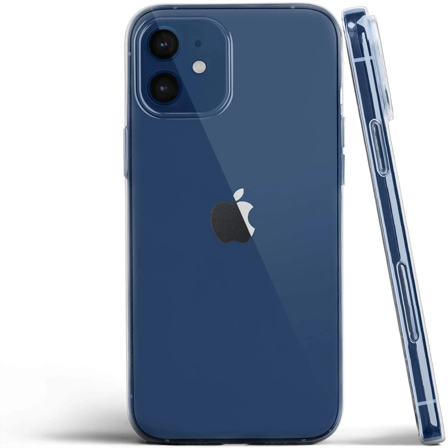 Picture of Apple iPhone 12 Silicone Clear Case Soft Flexible TPU Rubber Bumper Shockproof Corners Transparent Clear Back Cover
