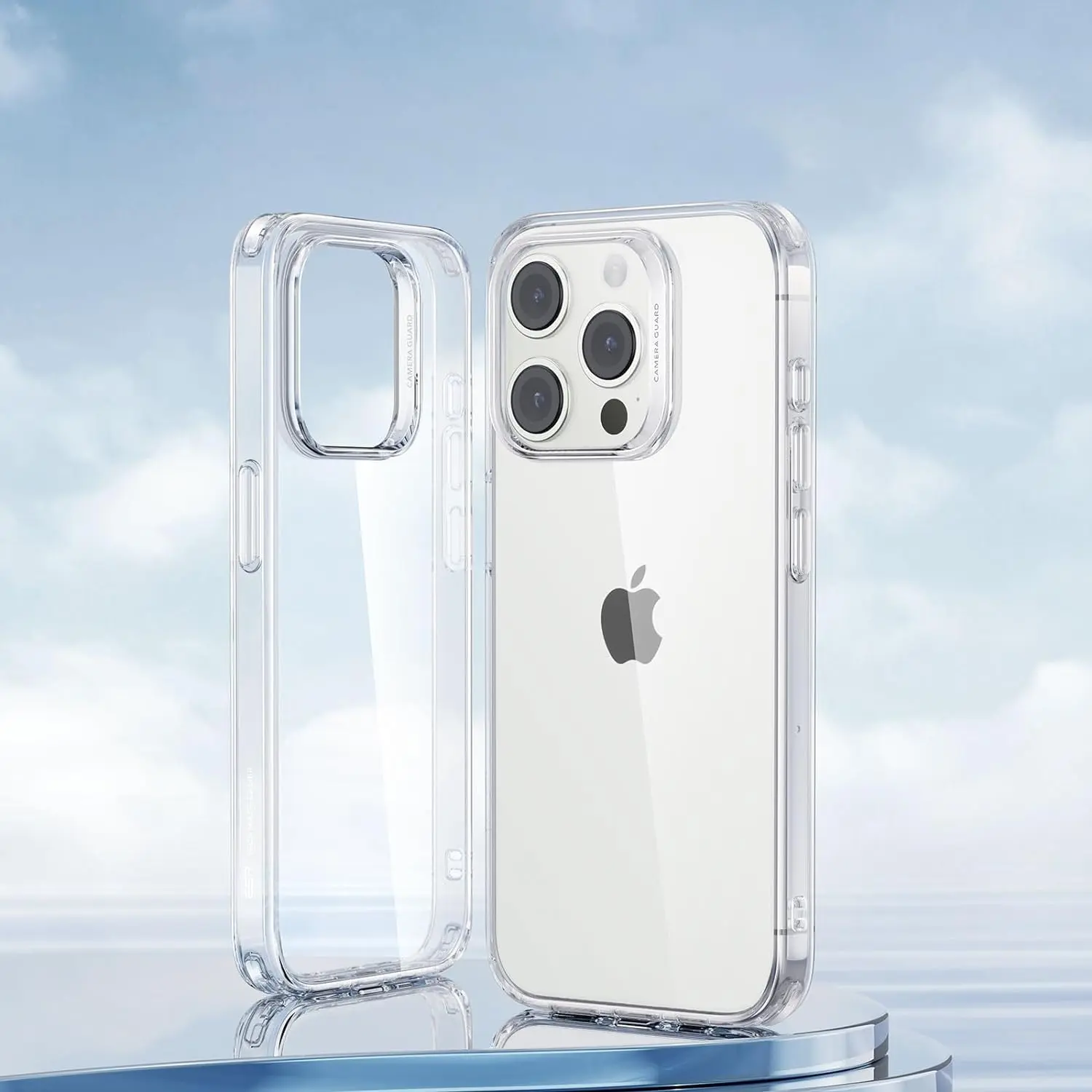 Picture of Apple iPhone 13 Pro Silicone Clear Case Soft Flexible TPU Rubber Bumper Shockproof Corners Transparent Clear Back Cover