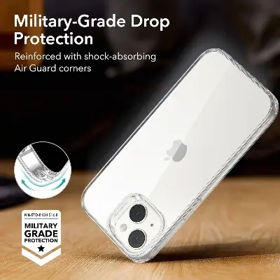Picture of Apple iPhone 15 Silicone Clear Case Soft Flexible TPU Rubber Bumper Shockproof Corners Transparent Clear Back Cover