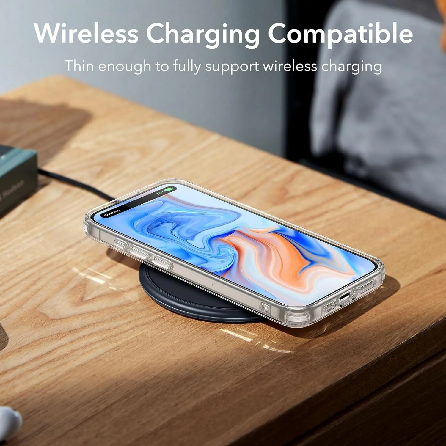 Picture of Apple iPhone 15 Silicone Clear Case Soft Flexible TPU Rubber Bumper Shockproof Corners Transparent Clear Back Cover