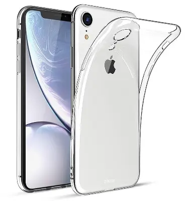 Picture of Apple iPhone Xr Silicone Clear Case Soft Flexible TPU Rubber Bumper Shockproof Corners Transparent Clear Back Cover
