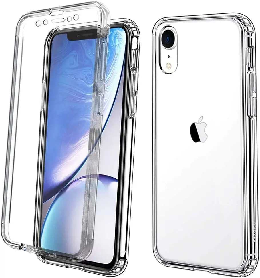 Picture of Apple iPhone Xr Silicone Clear Case Soft Flexible TPU Rubber Bumper Shockproof Corners Transparent Clear Back Cover