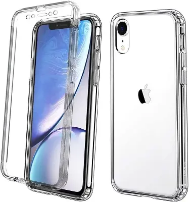 Picture of Apple iPhone Xr Silicone Clear Case Soft Flexible TPU Rubber Bumper Shockproof Corners Transparent Clear Back Cover