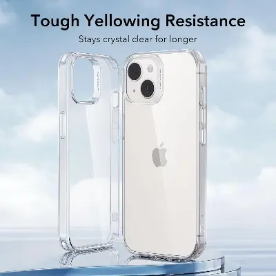 Picture of Apple iPhone 15 Plus Silicone Clear Case Soft Flexible TPU Rubber Bumper Shockproof Corners Transparent Clear Back Cover