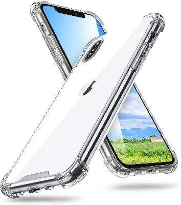 Picture of Apple iPhone X Silicone Clear Case Soft Flexible TPU Rubber Bumper Shockproof Corners Transparent Clear Back Cover