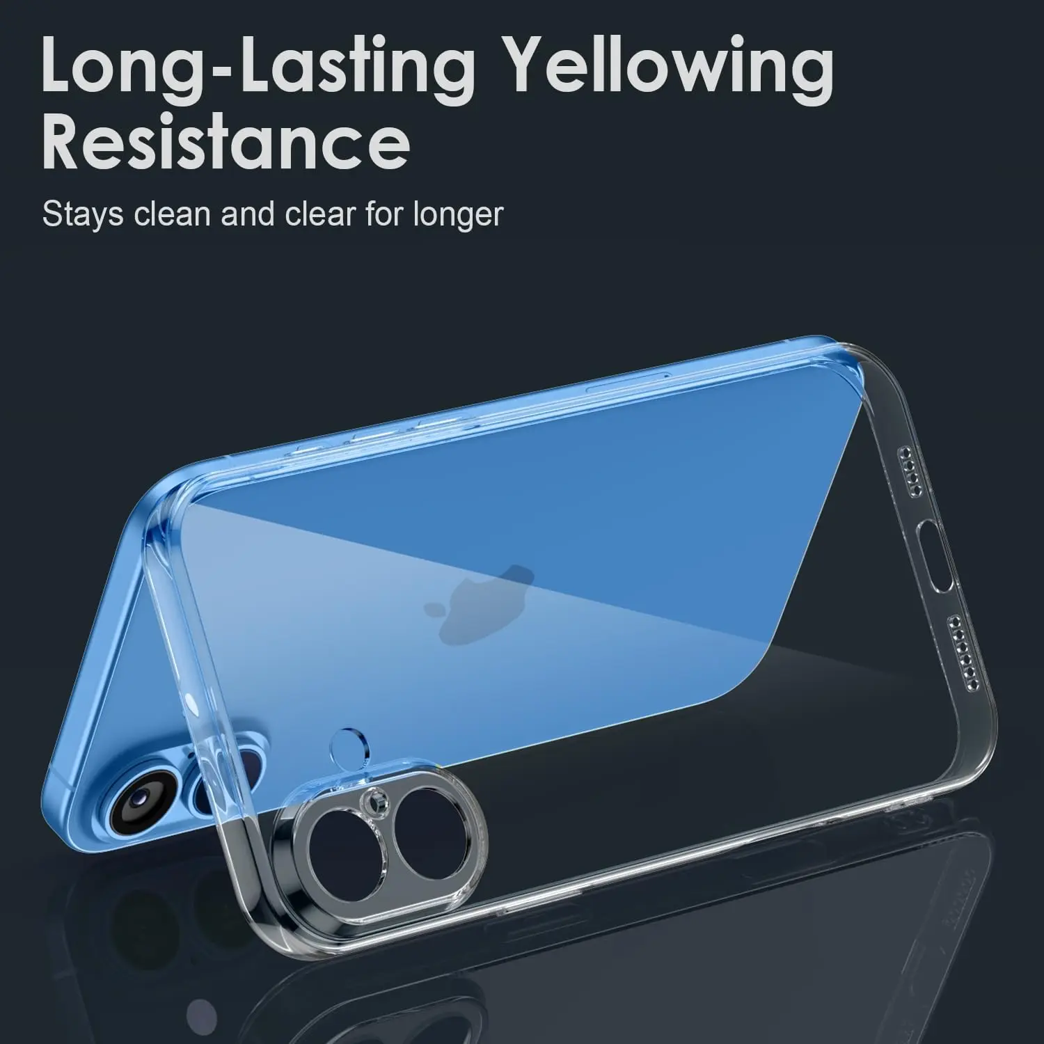 Picture of Apple iPhone 16 Silicone Clear Case Soft Flexible TPU Rubber Bumper Shockproof Corners Transparent Clear Back Cover