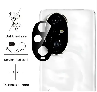 Picture of Honor 200 Pro 5G Back 9H Full Camera Lens Protector Rear 9H 3D Camera Lens Protector,Upgraded HD,Clear Scratch Resistant [With Photo Friendly Flash Cut]