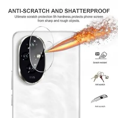 Picture of Honor 200 Pro 5G Back Camera Lens Screen Protector Rear Camera Lens Screen Protector,Upgraded HD,Clear Scratch Resistant(Nano Poly)