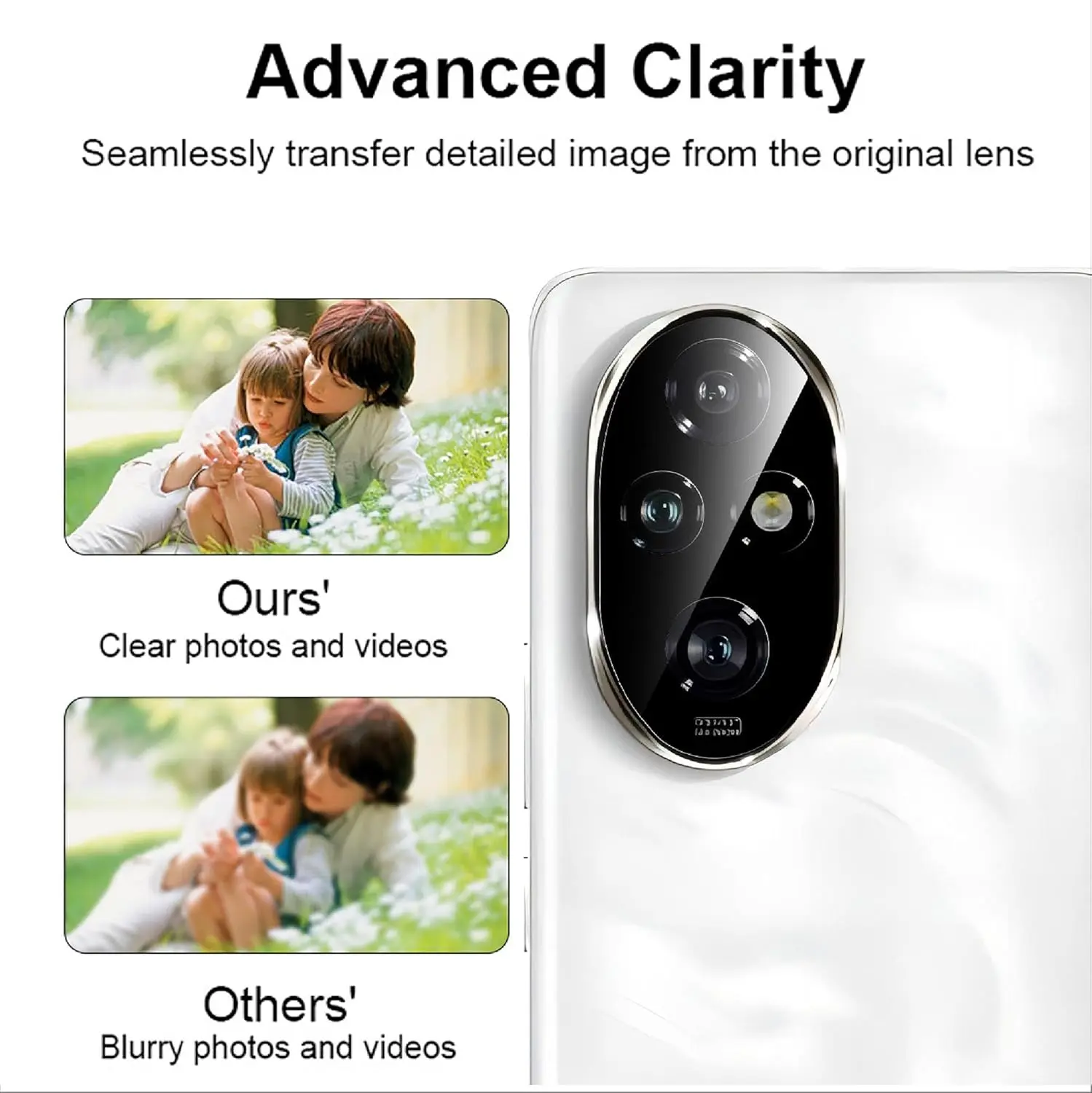 Picture of Honor 200 Pro 5G Back Camera Lens Screen Protector Rear Camera Lens Screen Protector,Upgraded HD,Clear Scratch Resistant(Nano Poly)