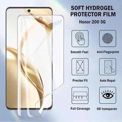 Picture of 2in1 Protector Combo Pack for Honor 200 Pro 5G (Front Hydrogel Screen Protector Poly + 3D Camera Lens Protector Glass)