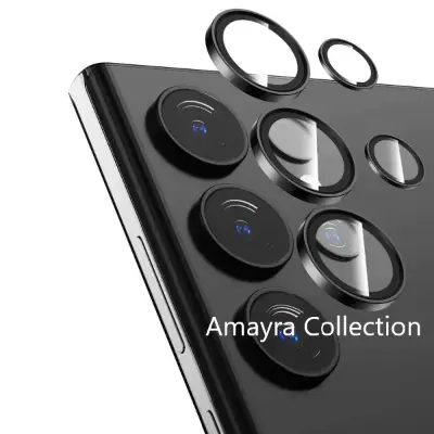 Picture of Samsung Galaxy S25 Ultra 5G 5-PCS Ring Camera Lens Protector 360 Degree Protection Camera Aluminium with Tempered Glass (Titanium Black)