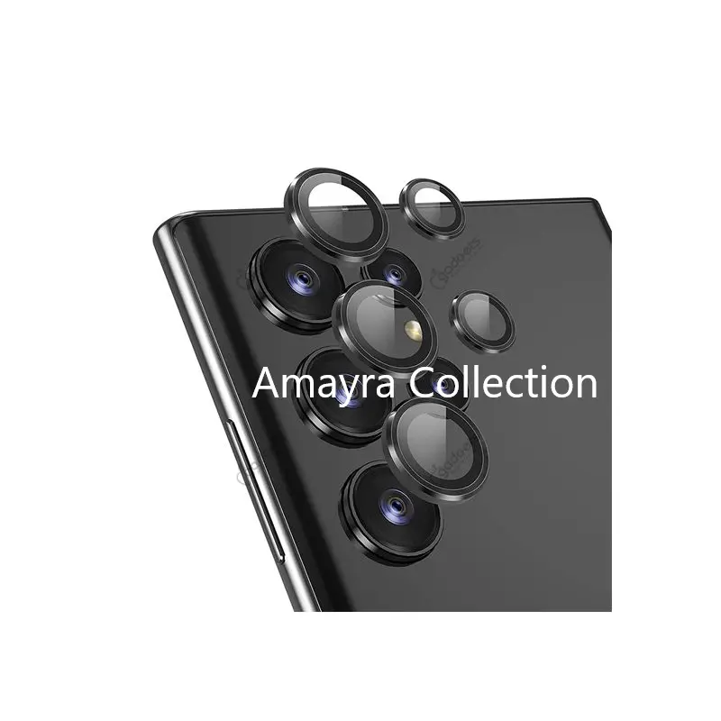 Picture of Samsung Galaxy S25 Ultra 5G 5-PCS Ring Camera Lens Protector 360 Degree Protection Camera Aluminium with Tempered Glass (Titanium Black)