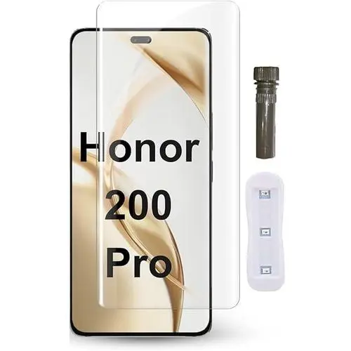 Picture of 2in1 Protector Combo Pack for Honor 200 Pro 5G (A+ GRADE) UV Glass Screen Protector + 3D Camera Protector Lens