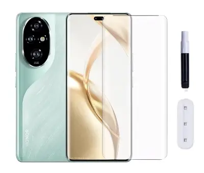 Picture of 2in1 Protector Combo Pack for Honor 200 Pro 5G (A+ GRADE) UV Glass Screen Protector + 3D Camera Protector Lens