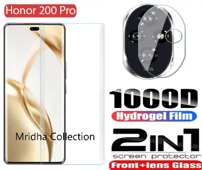 Picture of 2in1 Protector Combo Pack for Honor 200 Pro 5G (A+ GRADE) UV Glass Screen Protector + Camera Protector Lens