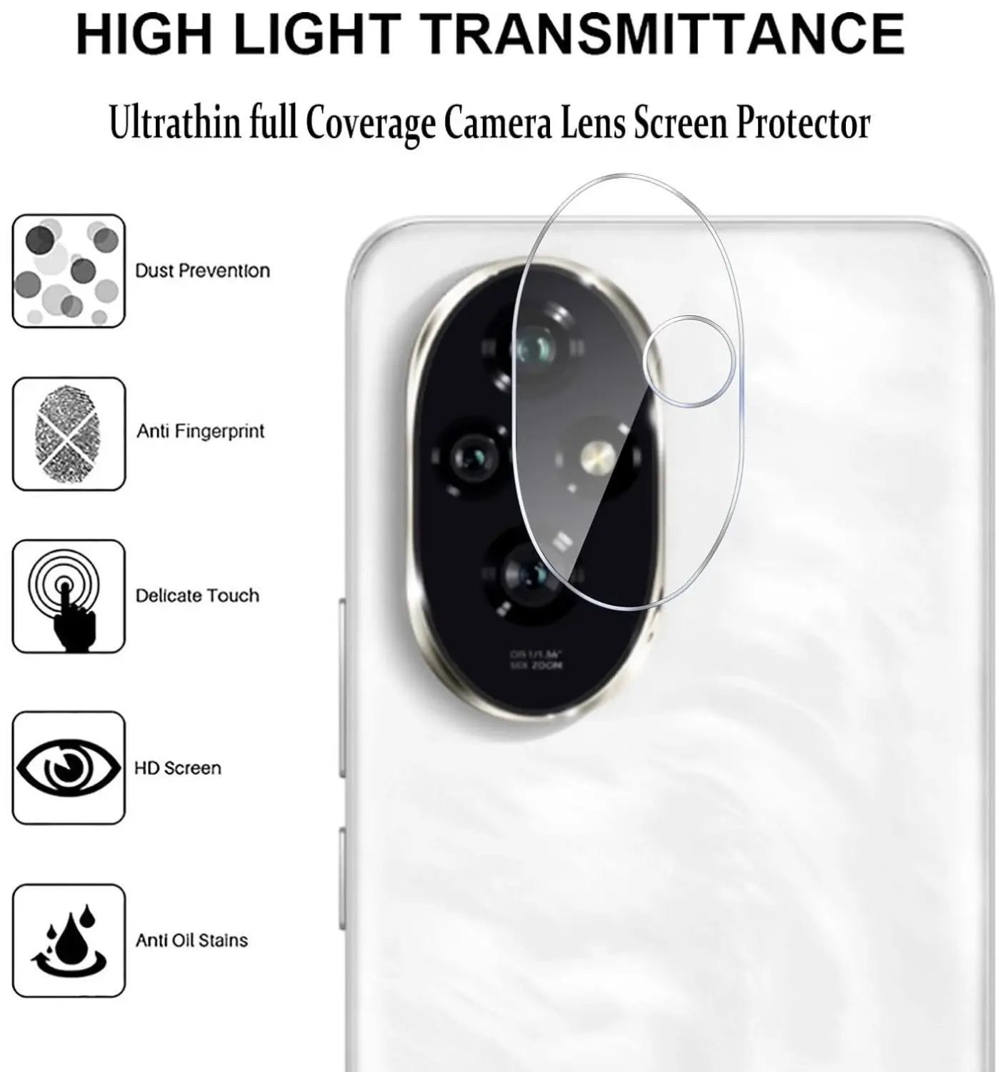 Picture of 2in1 Protector Combo Pack for Honor 200 5G (Front Hydrogel Screen Protector Poly + Camera Lens Protector)