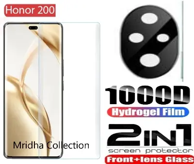 Picture of 2in1 Protector Combo Pack for Honor 200 5G (A+ GRADE) UV Glass Screen Protector + 3D Camera Protector Lens