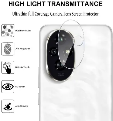Picture of Honor 200 5G Back Camera Lens Screen Protector Rear Camera Lens Screen Protector,Upgraded HD,Clear Scratch Resistant(Nano Poly)