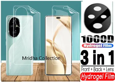 Picture of 3in1 Protector Combo Pack for Honor 200 5G (Front Hydrogel Screen Protector Poly + Back Hydrogel Poly Protector + 3D Camera Lens Protector)