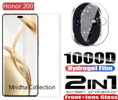 Picture of 2in1 Protector Combo Pack for Honor 200 5G (A+ GRADE) UV Glass Screen Protector + Camera Protector Lens