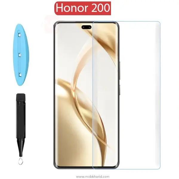 Picture of 2in1 Protector Combo Pack for Honor 200 5G (A+ GRADE) UV Glass Screen Protector + Camera Protector Lens